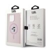 Karl Lagerfeld KLHMP15LSCMKCRHP iPhone 15 Pro 6.1 różowy/pink hardcase Silicone Karl & Choupette MagSafe